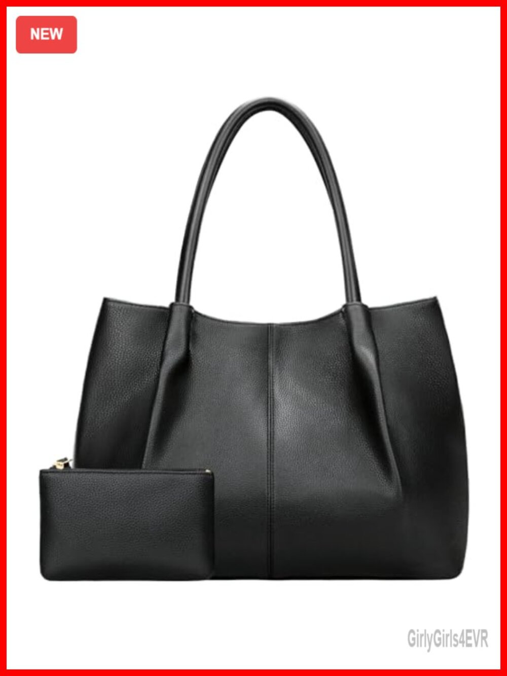 Vegan Leather Tote Bag Women Large Capacity Shoulder Purse Travel Work Laptop